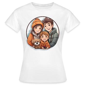 Contes au coin du feu - T-shirt Femme - blanc - Devant - AI Model Female 172 dark (172cm)