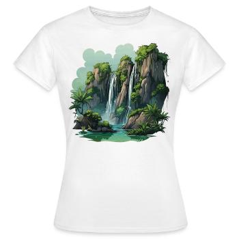 Symphonie des Natures - T-shirt Femme - blanc - Devant - AI Model Female 172 dark (172cm)