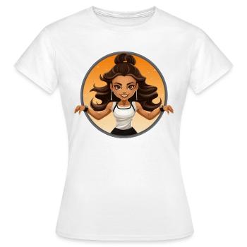 Anmut in der Luft - Frauen T-Shirt - Weiß - Vorne - AI Model Female 172 dark (172cm)