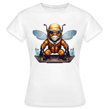 Die wissenschaftliche Honigbiene - Frauen T-Shirt - Weiß - Vorne - AI Model Female 172 dark (172cm)