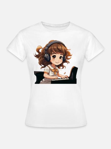 Der kleine Pianist - Frauen T-Shirt - Weiß