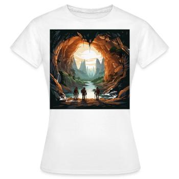 Les explorateurs de grottes - T-shirt Femme - blanc - Devant - AI Model Female 172 dark (172cm)