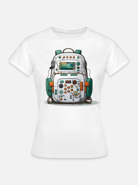 Die Geeks Tech Carry - Frauen T-Shirt - Weiß
