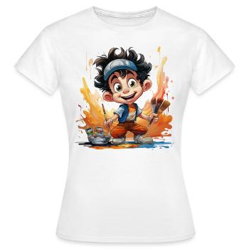 Creative Critique Circle : Commentaires sur l’art pour Hobbyis - T-shirt Femme - blanc - Devant - AI Model Female 172 dark (172cm)