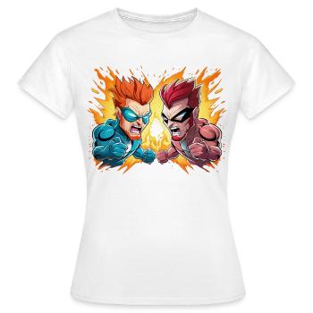 Choc de puissance - T-shirt Femme - blanc - Devant - AI Model Female 172 dark (172cm)