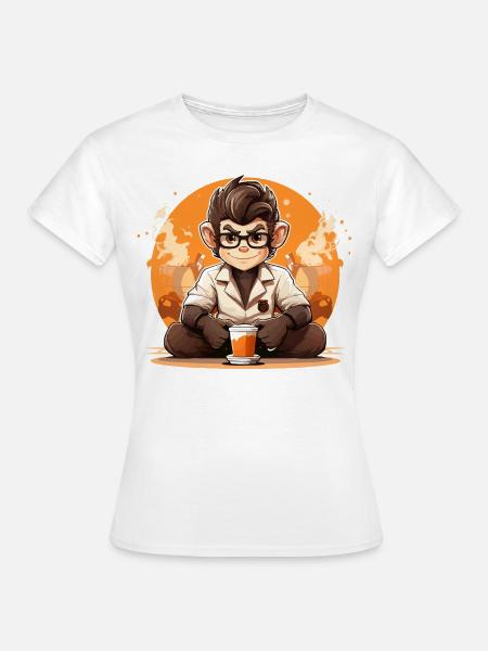 Primate Brew Barista Kaffeemischung - Frauen T-Shirt - Weiß