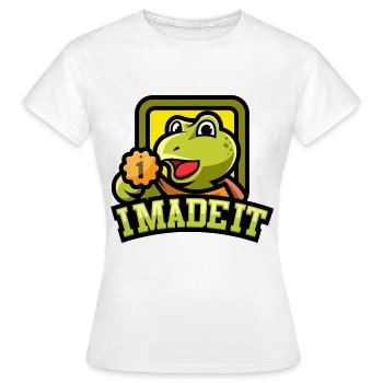 Optimism Goal achieves fulfillment Turtle - Women's T-Shirt - white - Front - AI Model Female 172 dark (172cm)