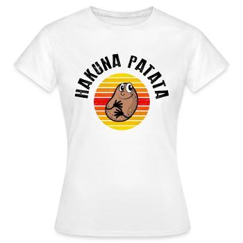 Hakuna Patata Drôle de patate rengaine - T-shirt Femme - blanc - Devant - AI Model Female 172 dark (172cm)