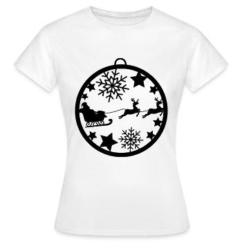 Rudolph Rentier Elch Weihnachten Christmas Xmas - Frauen T-Shirt - Weiß - Vorne - AI Model Female 172 dark (172cm)