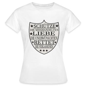 Katze Hund Tierheim Tierschutz - Frauen T-Shirt - Weiß - Vorne - AI Model Female 172 dark (172cm)
