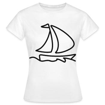 Voile capitaine navire voile le sport marins - T-shirt Femme - blanc - Devant - AI Model Female 172 dark (172cm)
