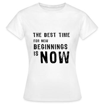 Printemps Sentiment de printemps Nouveau cadeau de début - T-shirt Femme - blanc - Devant - AI Model Female 172 dark (172cm)