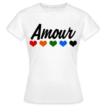 Liebe Valentinstag - Frauen T-Shirt - Weiß - Vorne - AI Model Female 172 dark (172cm)