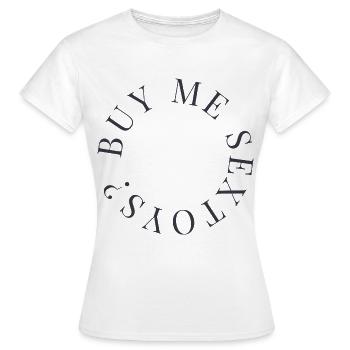 Sex Toy Gode - T-shirt Femme - blanc - Devant - AI Model Female 172 dark (172cm)