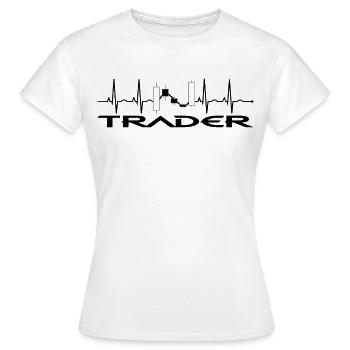 Trader - T-shirt Femme - blanc - Devant - AI Model Female 172 dark (172cm)