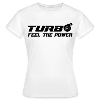 Turbo - T-shirt Femme - blanc - Devant - AI Model Female 172 dark (172cm)