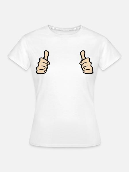 Daumen Hoch - Frauen T-Shirt - Weiß