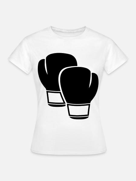 Boxhandschuhe - Frauen T-Shirt - Weiß