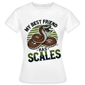 Mein bester Freund hat Schuppen Schlangenliebhaber - Frauen T-Shirt - Weiß - Vorne - AI Model Female 172 dark (172cm)