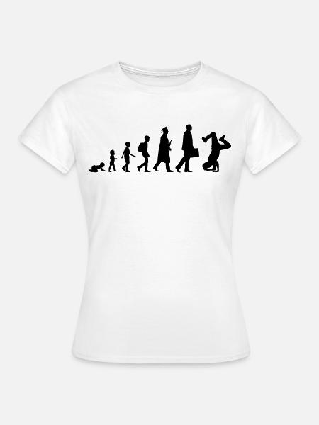 Entwicklung des Breakdance - Frauen T-Shirt - Weiß