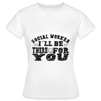 Travailleurs sociaux Travailleurs sociaux Travail social - T-shirt Femme - blanc - Devant - AI Model Female 172 dark (172cm)