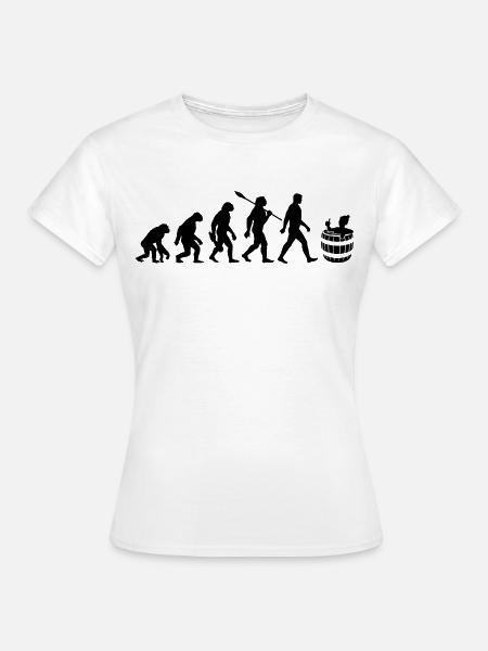 Evolution - Eisbader - Winterbaden - Eisbaden - Frauen T-Shirt - Weiß