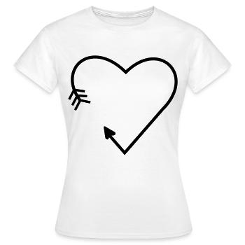 Heart Line Arrow - Women's T-Shirt - white - Front - AI Model Female 172 dark (172cm)