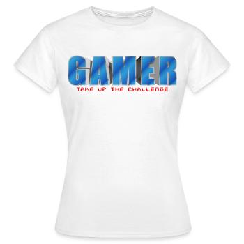 NERDY pour toujours - Gamer - T-shirt Femme - blanc - Devant - AI Model Female 172 dark (172cm)