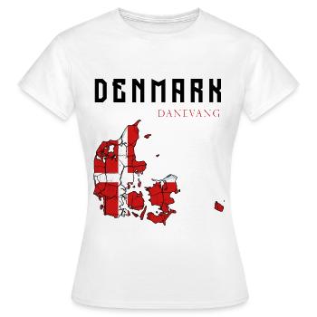 Danemark contour contour contour Copenhague cadeau - T-shirt Femme - blanc - Devant - AI Model Female 172 dark (172cm)