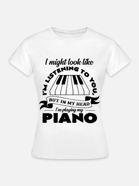 Piano - Frauen T-Shirt - Weiß