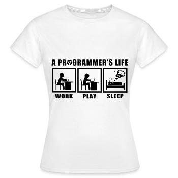 programmeur - T-shirt Femme - blanc - Devant - AI Model Female 172 dark (172cm)