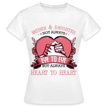 Père et fille - T-shirt Femme - blanc - Devant - AI Model Female 172 dark (172cm)