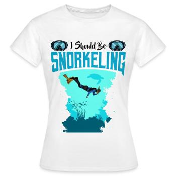 Plongée en apnée - T-shirt Femme - blanc - Devant - AI Model Female 172 dark (172cm)