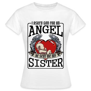 sister - Women's T-Shirt - white - Front - AI Model Female 172 dark (172cm)