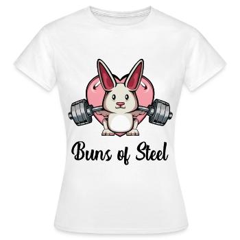 Cadeau d'entraîneur de fitness d'haltère lapin de body building - T-shirt Femme - blanc - Devant - AI Model Female 172 dark (172cm)