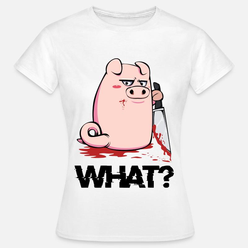 cerdo - Camiseta mujer - blanco