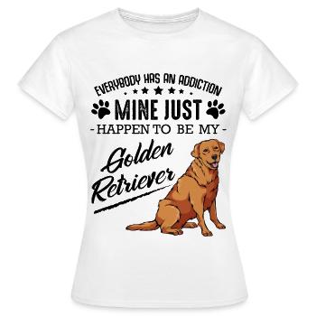 Golden retriever - T-shirt Femme - blanc - Devant - AI Model Female 172 dark (172cm)
