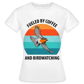 Observation des oiseaux Observation des oiseaux Observation des oiseaux - T-shirt Femme - blanc - Devant - AI Model Female 172 dark (172cm)