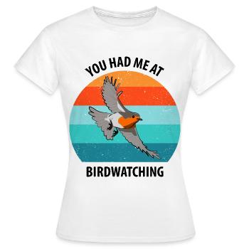 Bird Watching Bird Watching Birding Bird - Women's T-Shirt - white - Front - AI Model Female 172 dark (172cm)