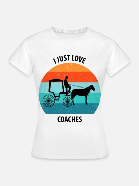 Kutscher Kutsche Pferdekutscher Kutschieren - Frauen T-Shirt - Weiß