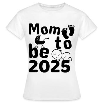 Future maman 2025, future maman 2025 - T-shirt Femme - blanc - Devant - AI Model Female 172 dark (172cm)