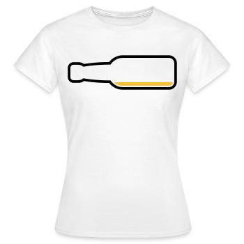 Bouteille de bière vide (Symbole bière bière / Pos 2C) - T-shirt Femme - blanc - Devant - AI Model Female 172 dark (172cm)