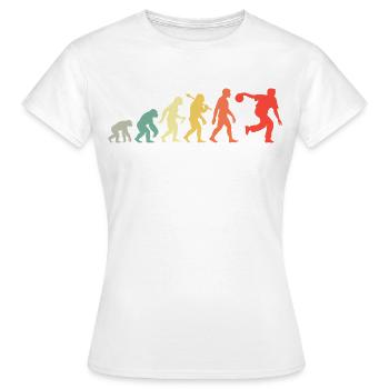 Bowling Evolution Kegeln Für Bowlingspieler Retro - Frauen T-Shirt - Weiß - Vorne - AI Model Female 172 dark (172cm)