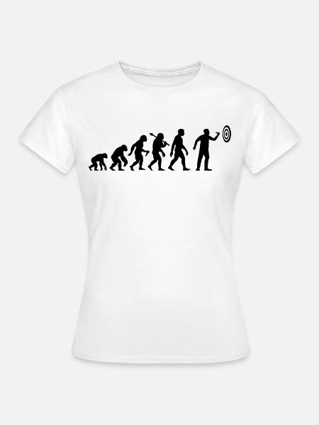 Darts Evolution Dart Zielen Auf Zielscheibe - Frauen T-Shirt - Weiß