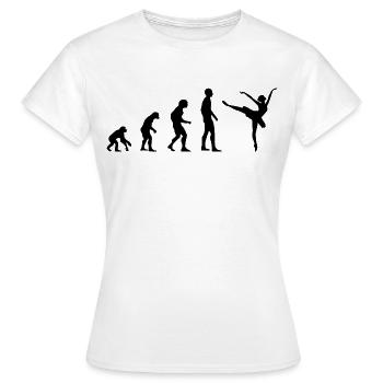 Danseurs ballerines danseur d’évolution cadeau - T-shirt Femme - blanc - Devant - AI Model Female 172 dark (172cm)