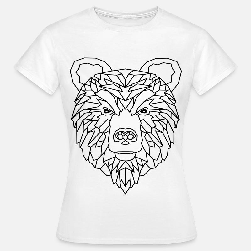 Bear Geometric - Women's T-Shirt - white