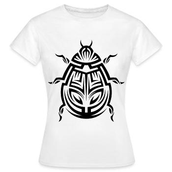 Marienkäfer Tribal Tattoo - Frauen T-Shirt - Weiß - Vorne - AI Model Female 172 dark (172cm)