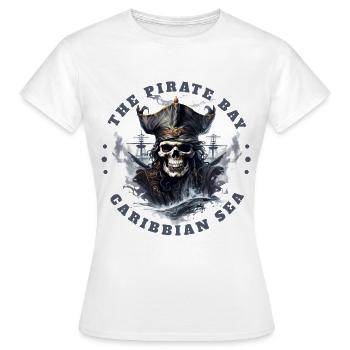 Pirate Skull Jolly Roger Costume Cadeau - T-shirt Femme - blanc - Devant - AI Model Female 172 dark (172cm)