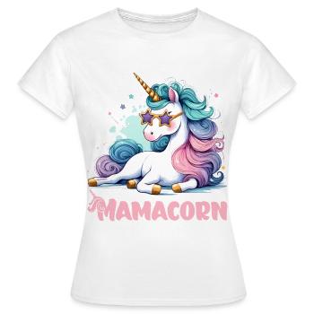 Mamacorn: Magisch & Einzigartig - Frauen T-Shirt - Weiß - Vorne - AI Model Female 172 dark (172cm)