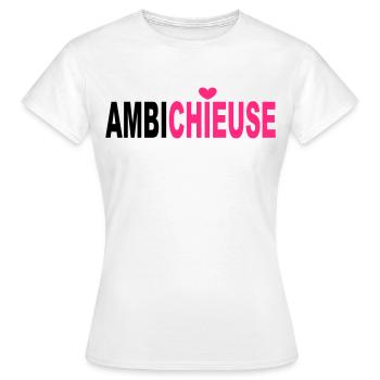  Ambichieuse  - T-shirt Femme - blanc - Devant - AI Model Female 172 dark (172cm)